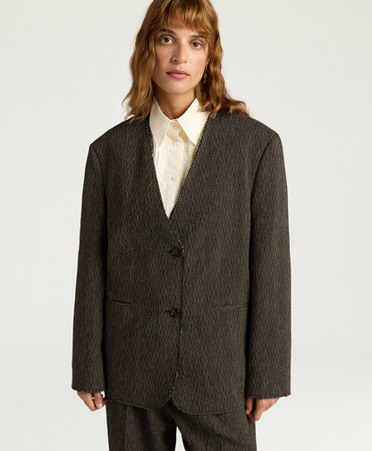 Blazer Mary in cotone e lino