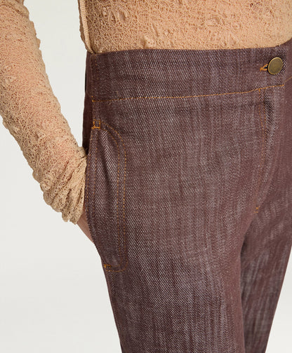 Pantaloni cimayo in denim moro