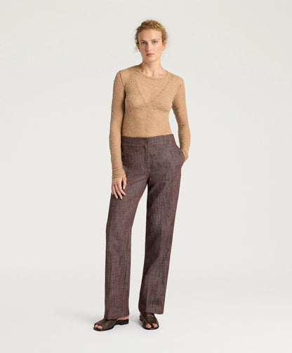 Pantaloni cimayo in denim moro