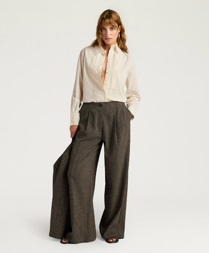 Pantaloni Sierrao in cotone e lino