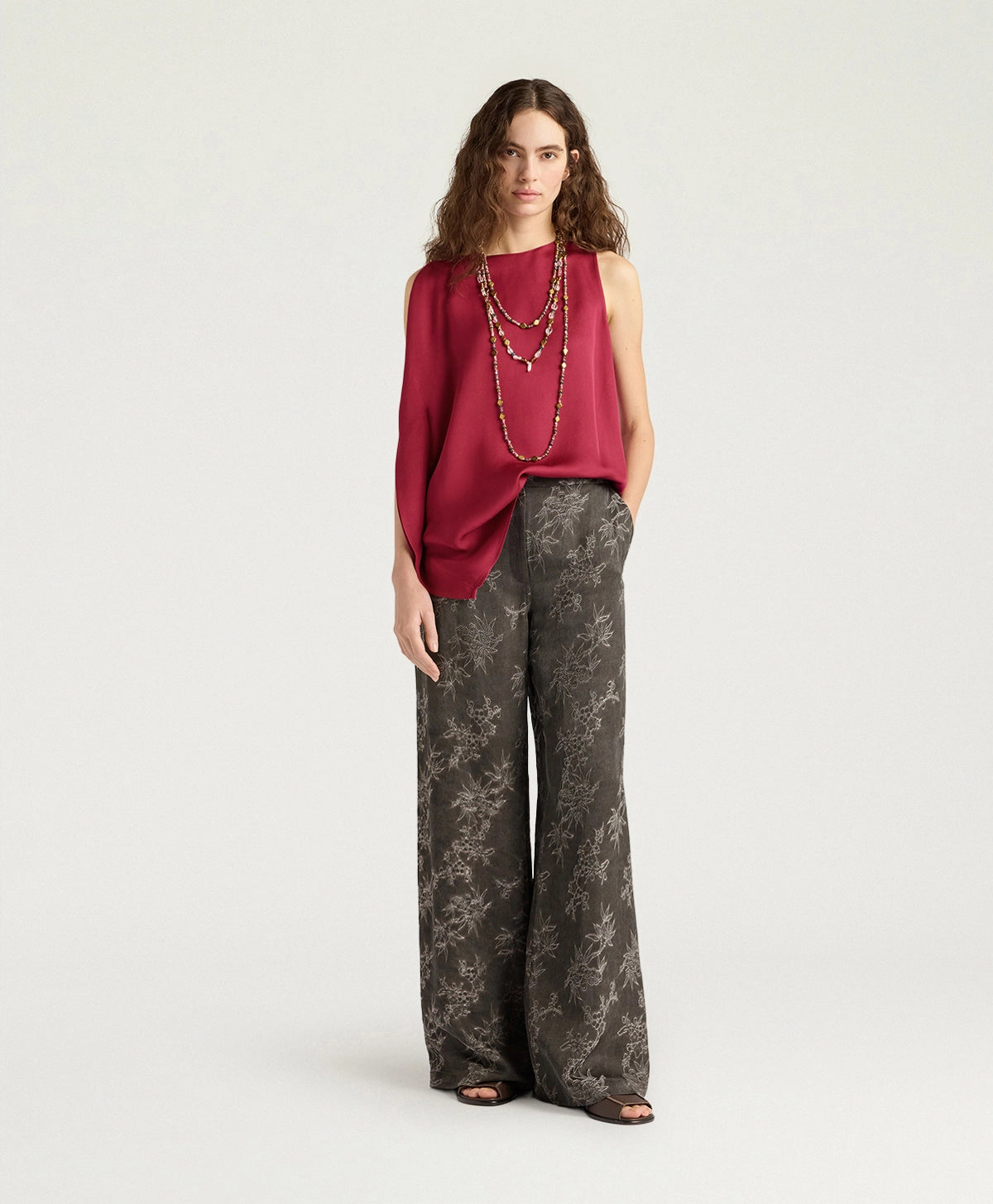Top Lobo in cady di viscosa