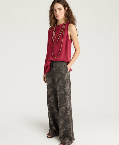 Pantaloni candeo in jacquard di viscosa