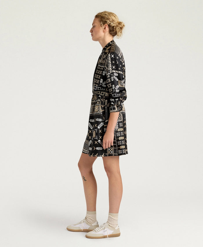 Shorts tumble in twill di seta