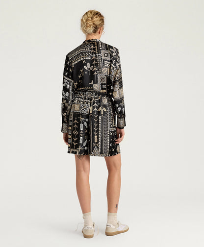 Shorts tumble in twill di seta