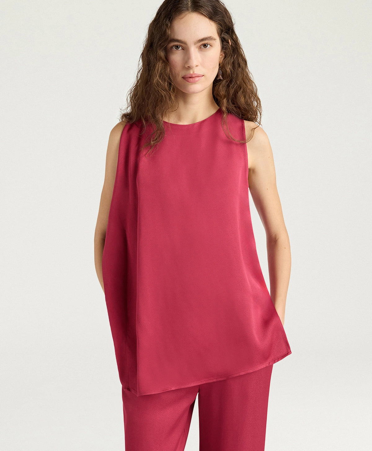 Top Lobo in cady di viscosa