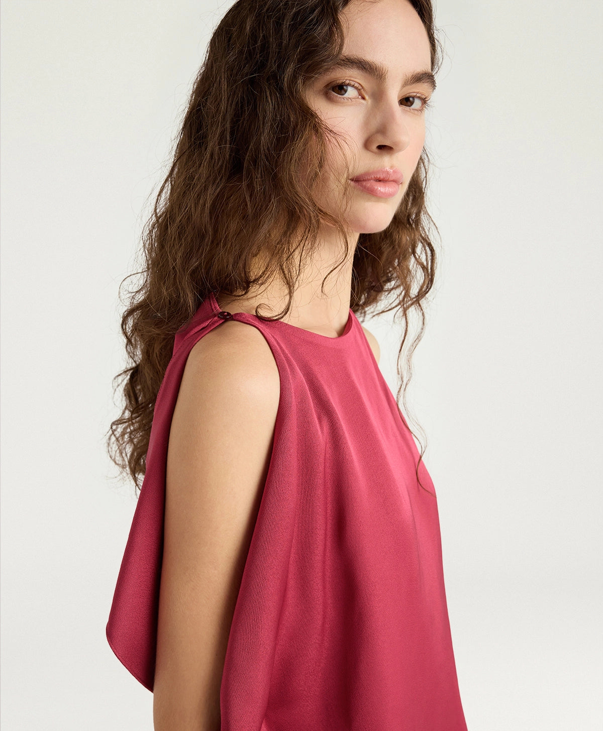 Top Lobo in cady di viscosa