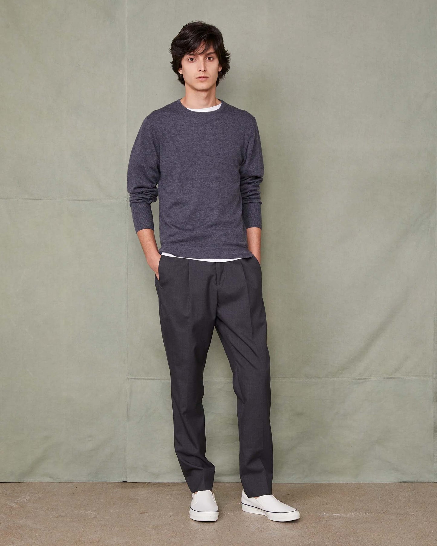 Pantaloni Drew in lana Fresco