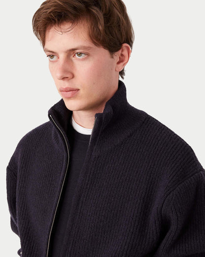 Giacca Florys in lana effetto teddy con zip integrale