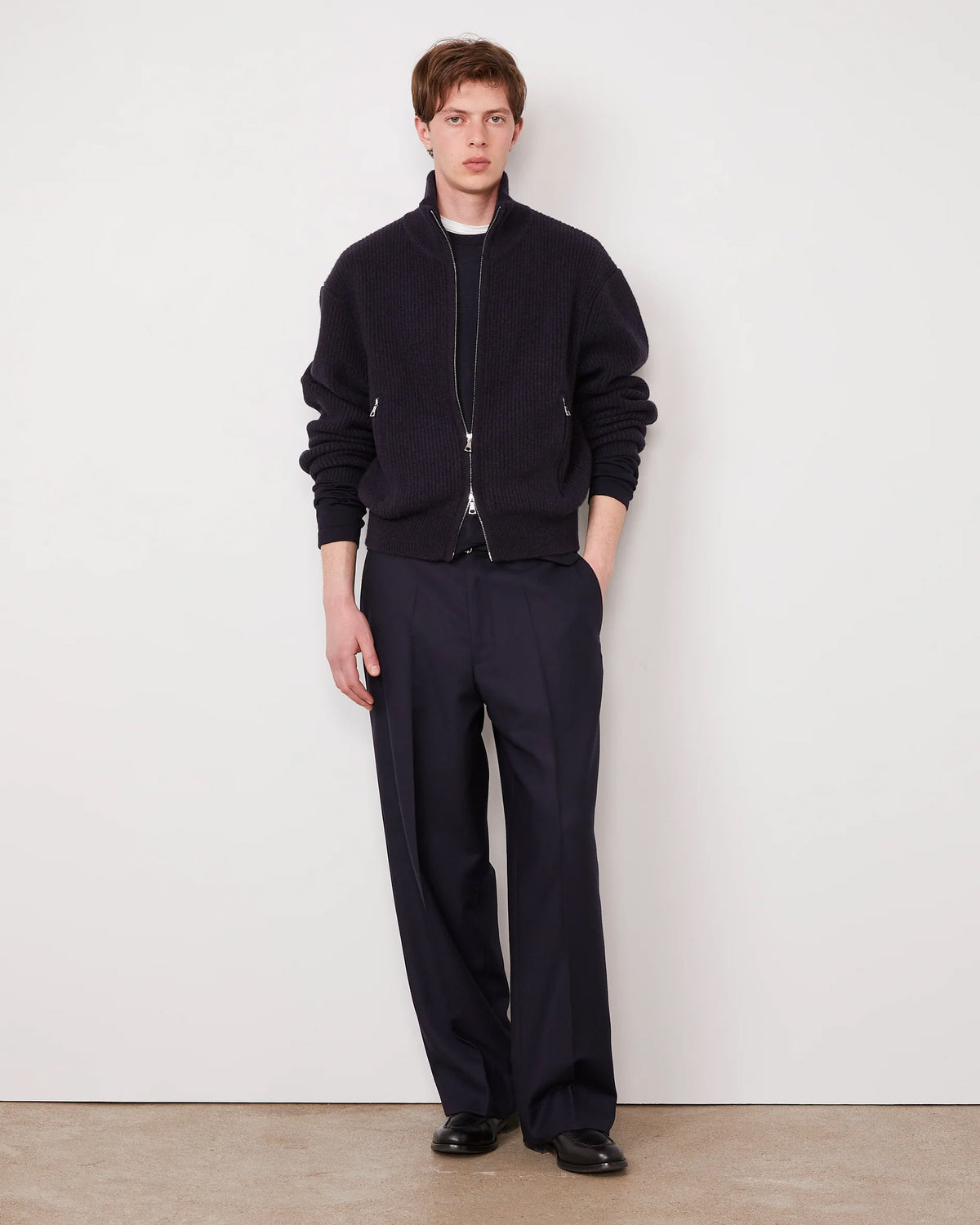 Giacca Florys in lana effetto teddy con zip integrale