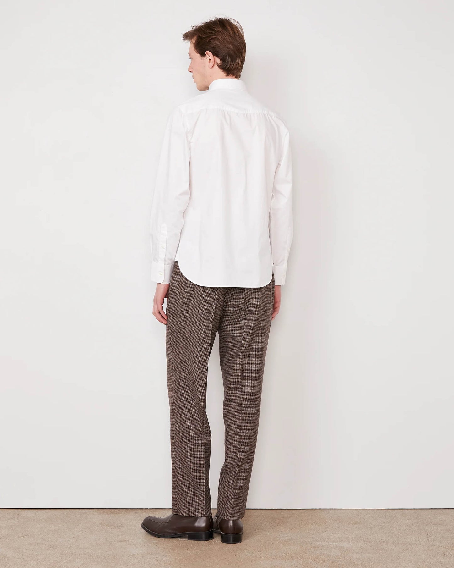 Camicia Gilles in popeline di cotone bianco
