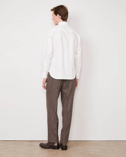 Camicia Gilles in popeline di cotone bianco