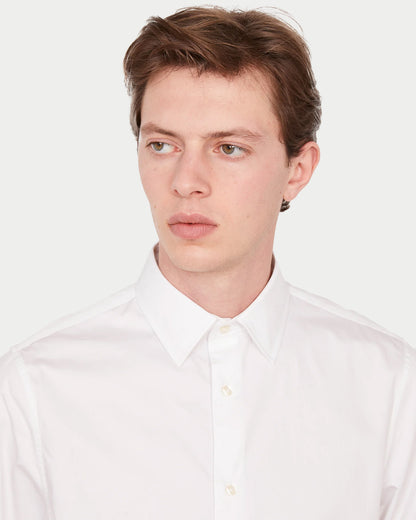 Camicia Gilles in popeline di cotone bianco