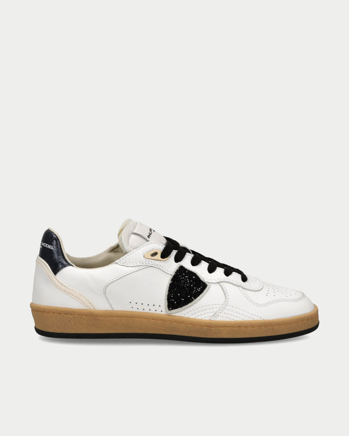 Women's PGAL Low Leather Sneakers with Glitter Details