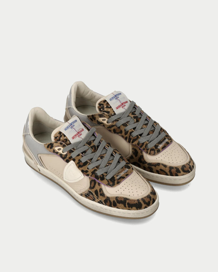 Women's PGAL Low Sneakers with Animal Print Details
