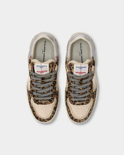 Women's PGAL Low Sneakers with Animal Print Details