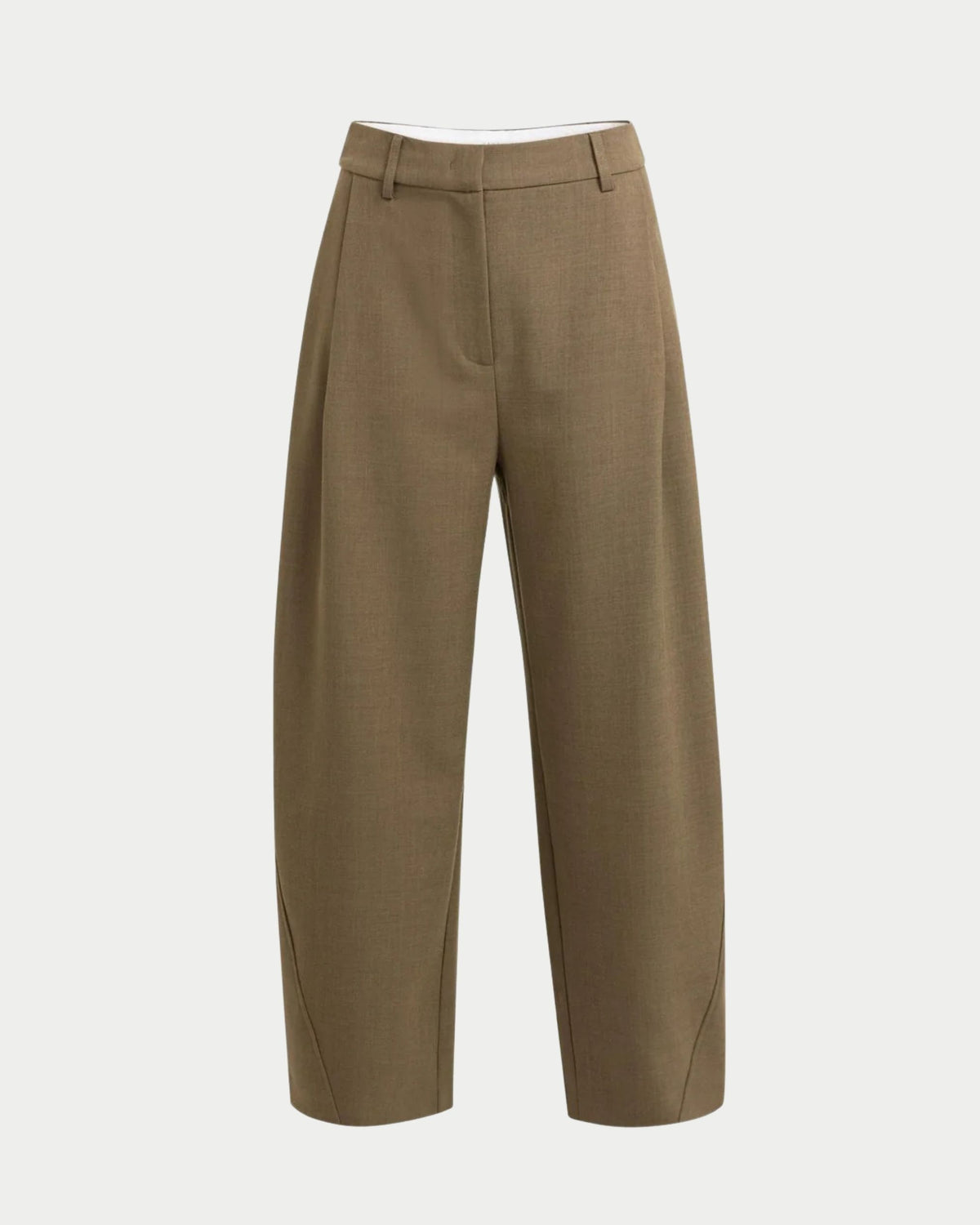 Pantaloni a gamba dritta in tessuto con pieghe
