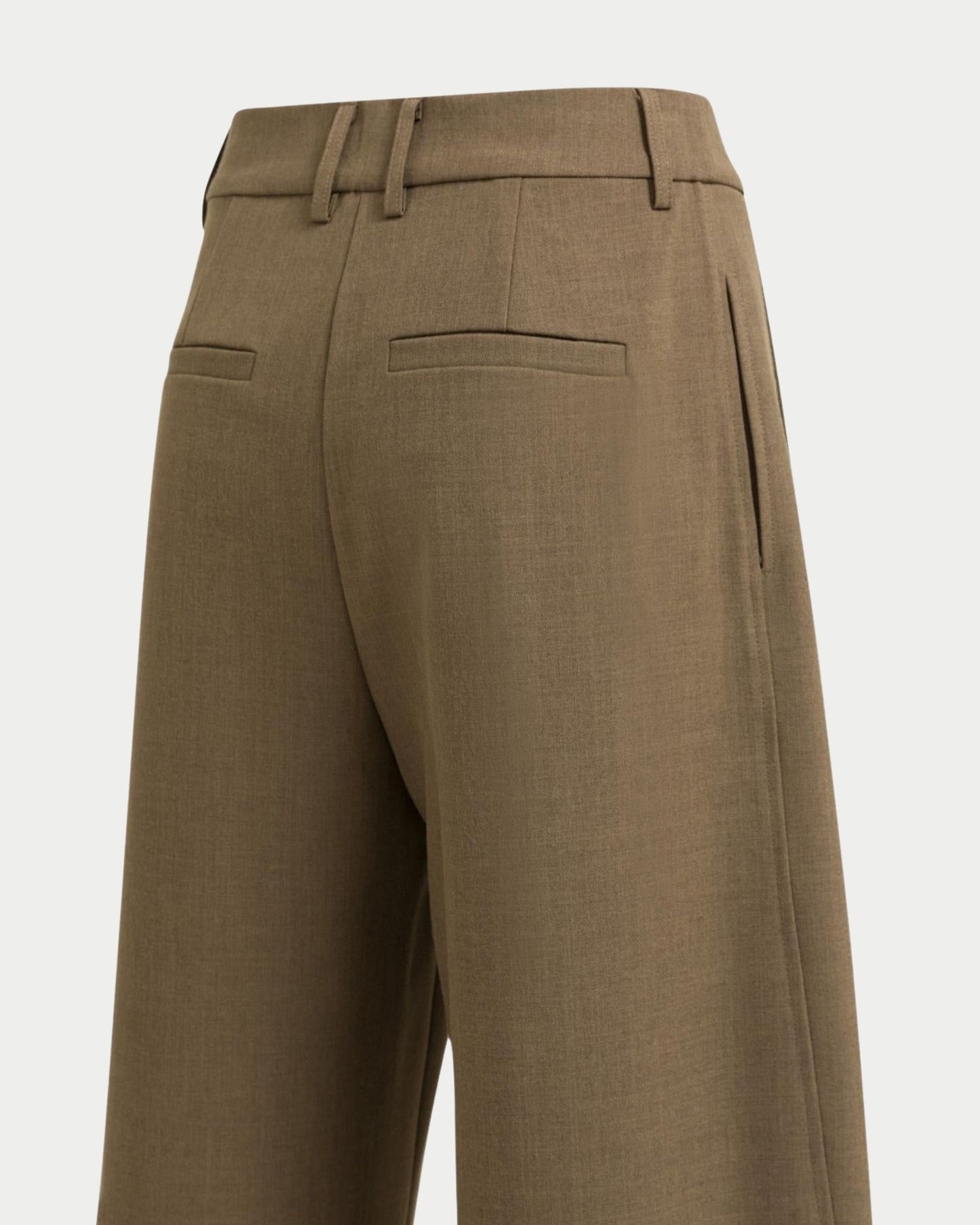 Pantaloni a gamba dritta in tessuto con pieghe