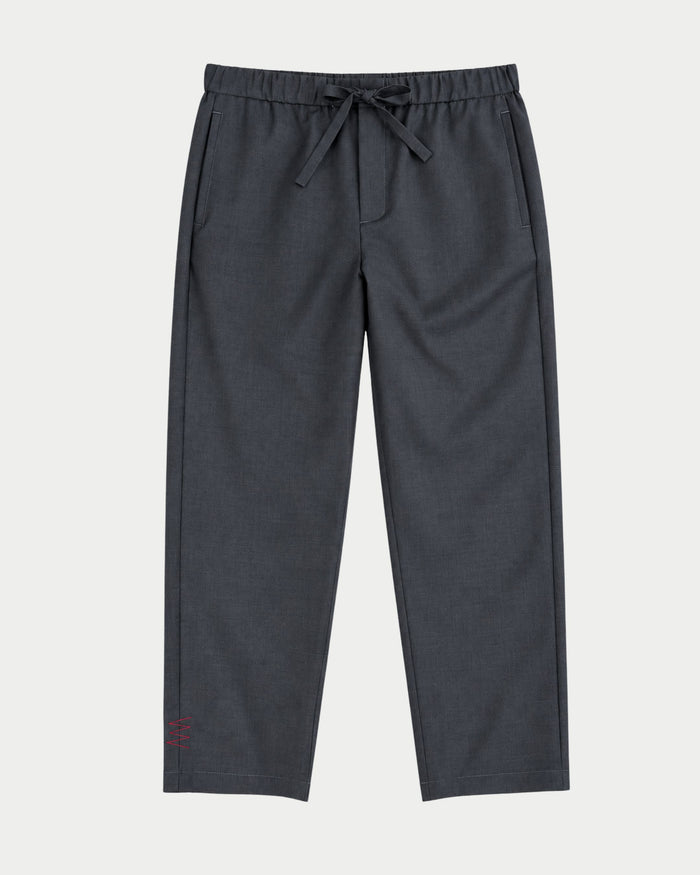 Anthrazitfarbene Stretch-Wollhose