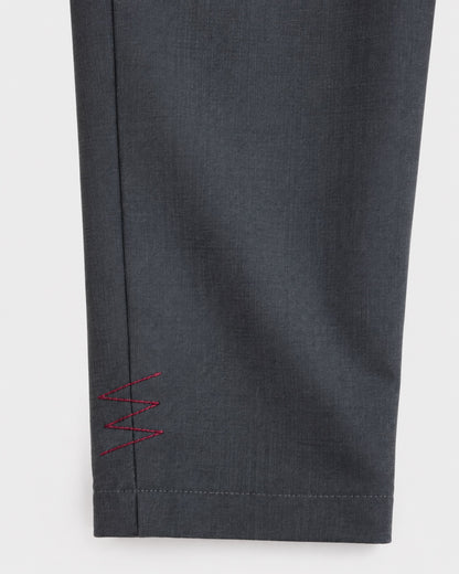 Anthrazitfarbene Stretch-Wollhose