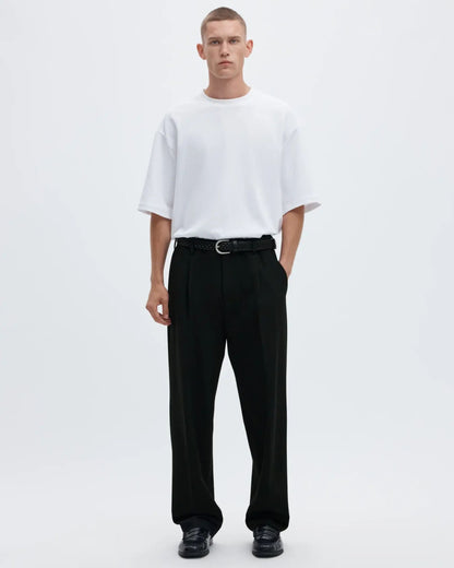 Pantaloni loose fit in tessuto stretch