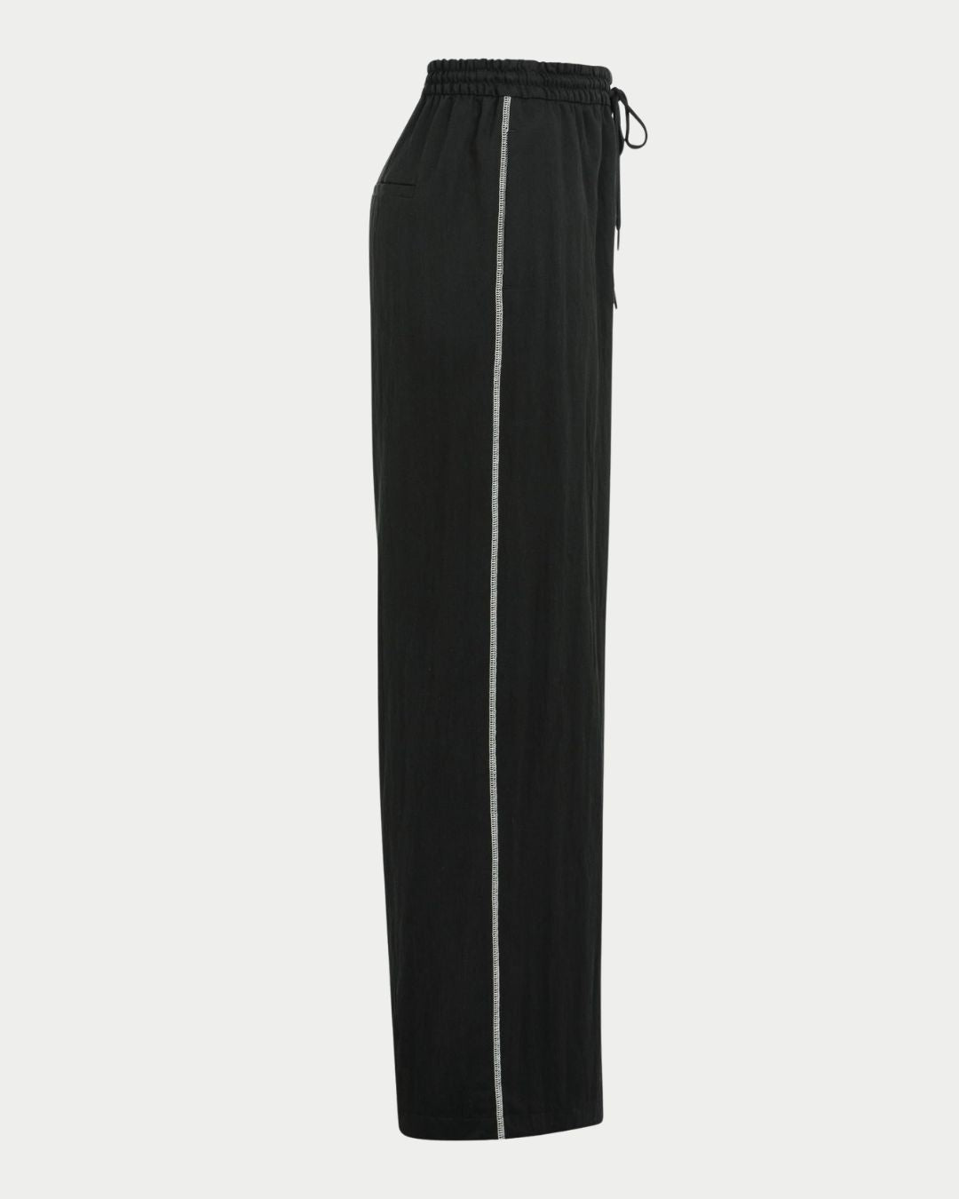 Pantaloni a gamba ampia con impunture a contrasto – L32