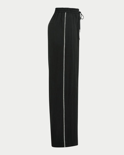 Pantaloni a gamba ampia con impunture a contrasto – L32