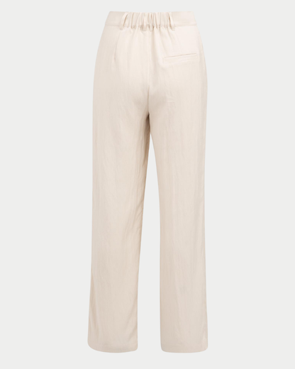 Pantaloni a gamba ampia con pinces in Lyocell – L32