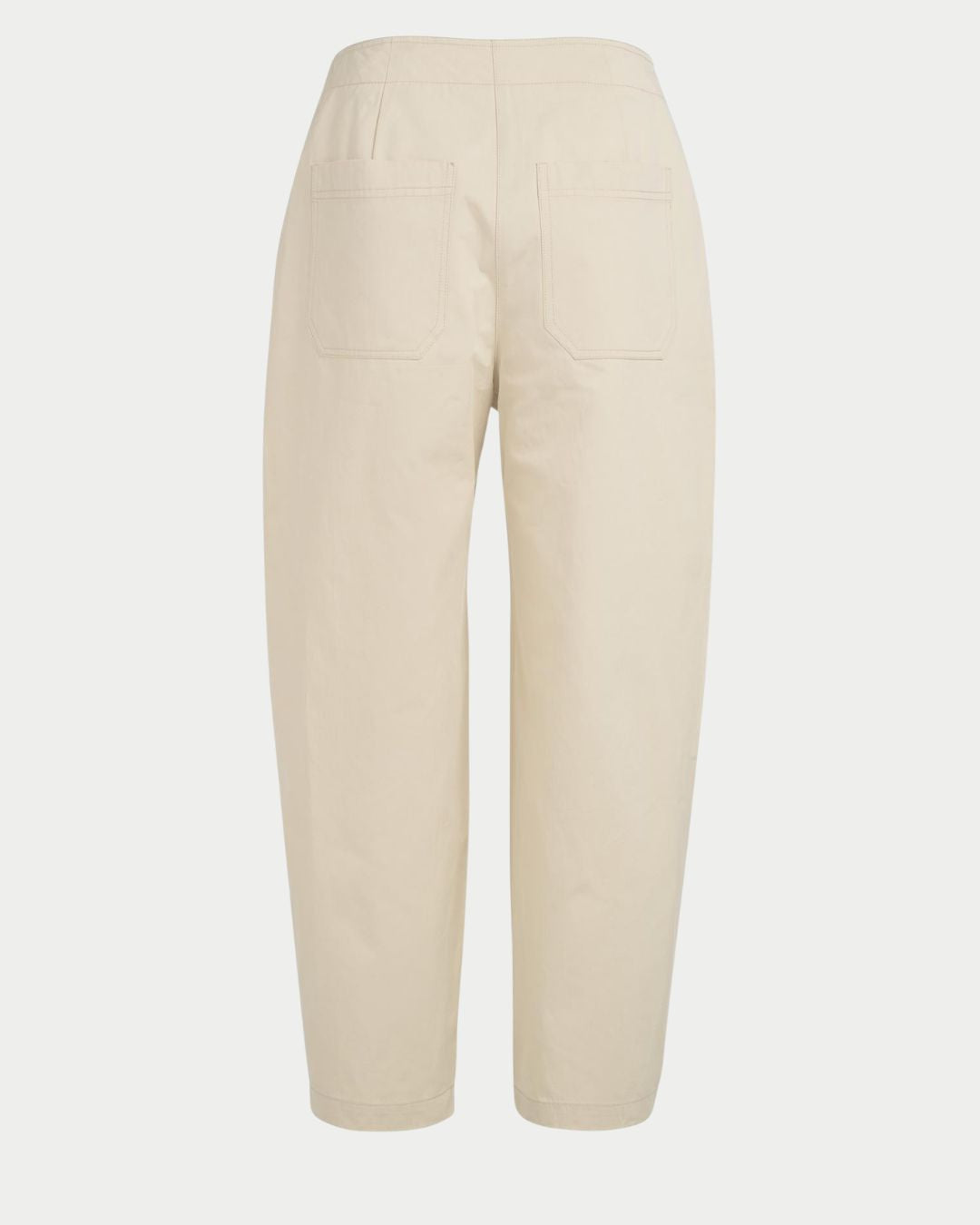 Pantaloni barrel a vita alta con dettaglio di bottoni