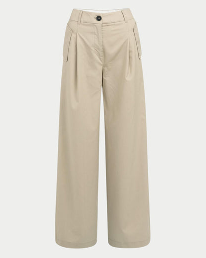 Pantaloni cargo a gamba ampia con pieghe – L32