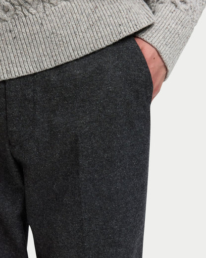 Loose-Fit-Hose aus strukturiertem Wollgemisch