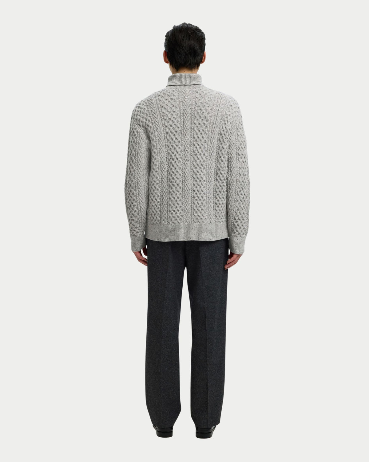 Loose-Fit-Hose aus strukturiertem Wollgemisch
