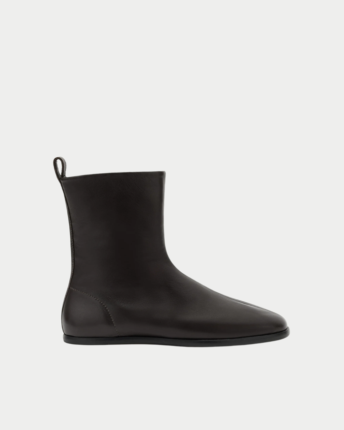 Cosma flache Lederstiefeletten