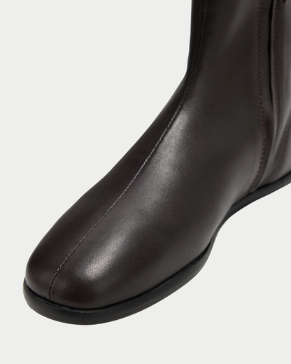 Stivaletti Cosma flat in pelle