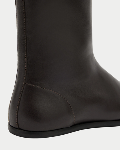 Stivaletti Cosma flat in pelle