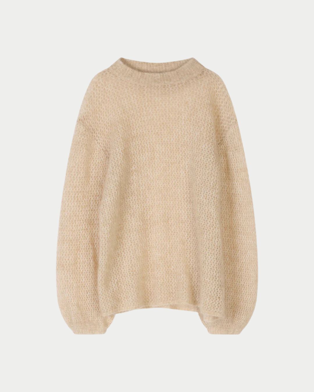 Maglia Nela in mohair oyster