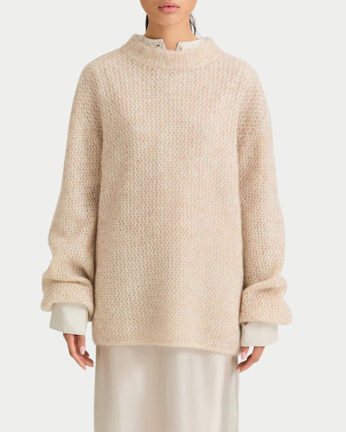 Nela oyster mohair jumper