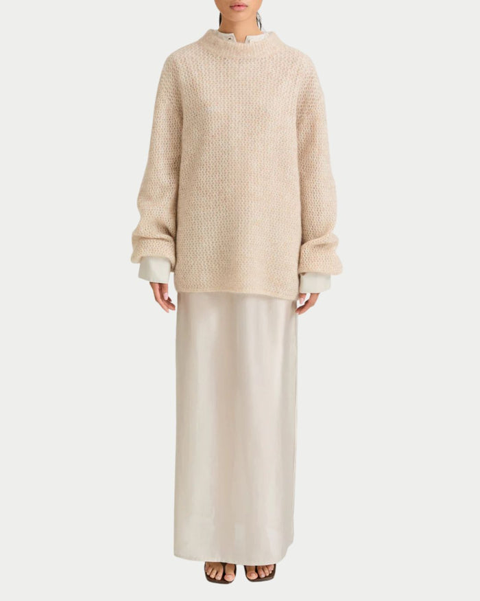 Nela oyster mohair jumper