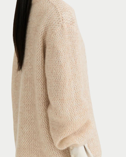 Maglia Nela in mohair oyster