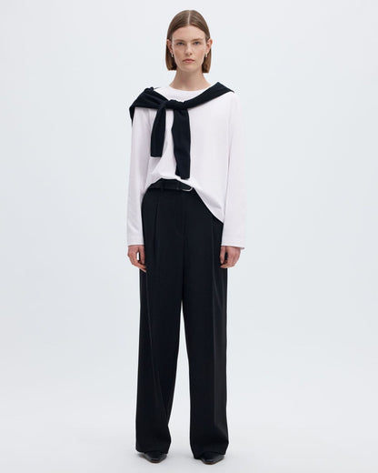 T-shirt boxy a maniche lunghe