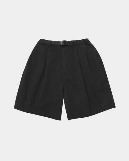 Pantaloni corti unisex two tuck wide black