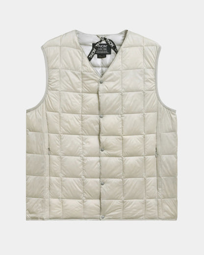 Padded sleeveless jacket with V-neck