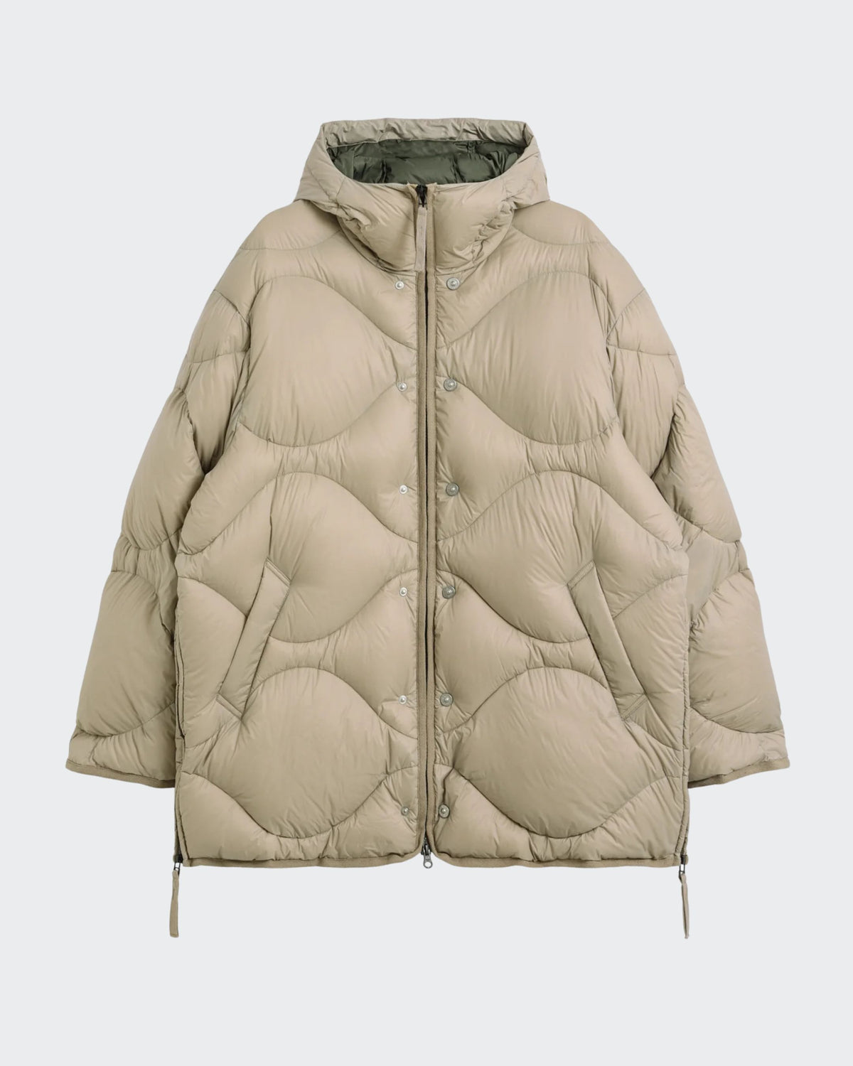 Gepolsterte Jacke mit Kapuze und Oversize-Passform