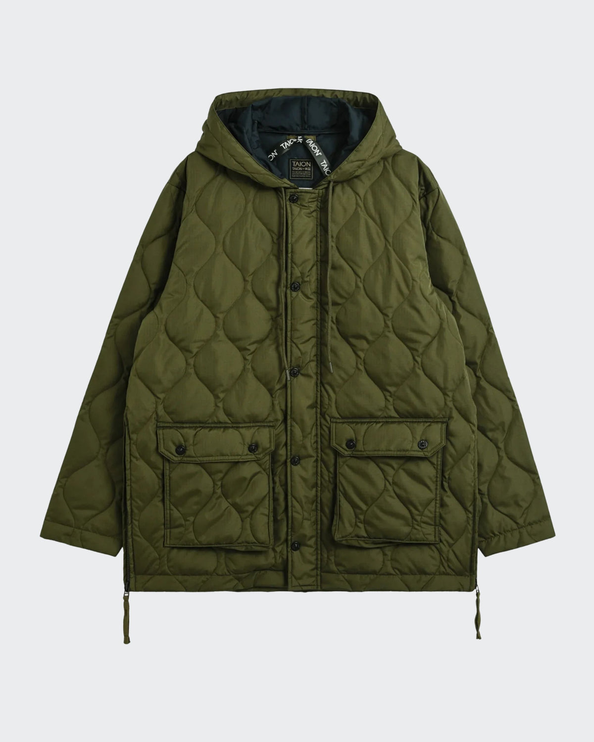 Giacca imbottita stile militare con cappuccio