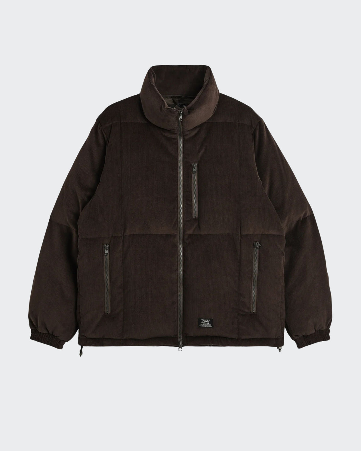 Gesteppte Cordjacke mit Reißverschluss