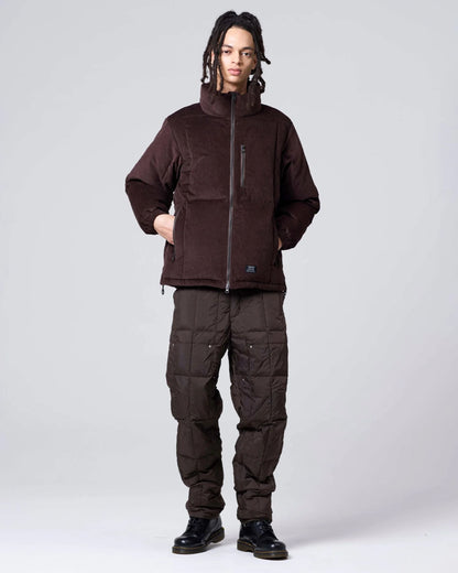 Gesteppte Cordjacke mit Reißverschluss