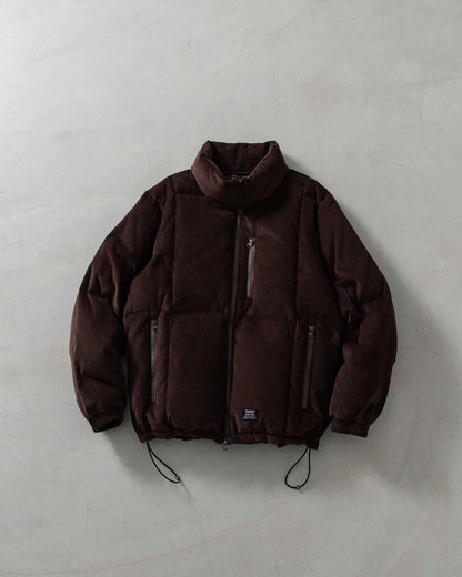 Gesteppte Cordjacke mit Reißverschluss