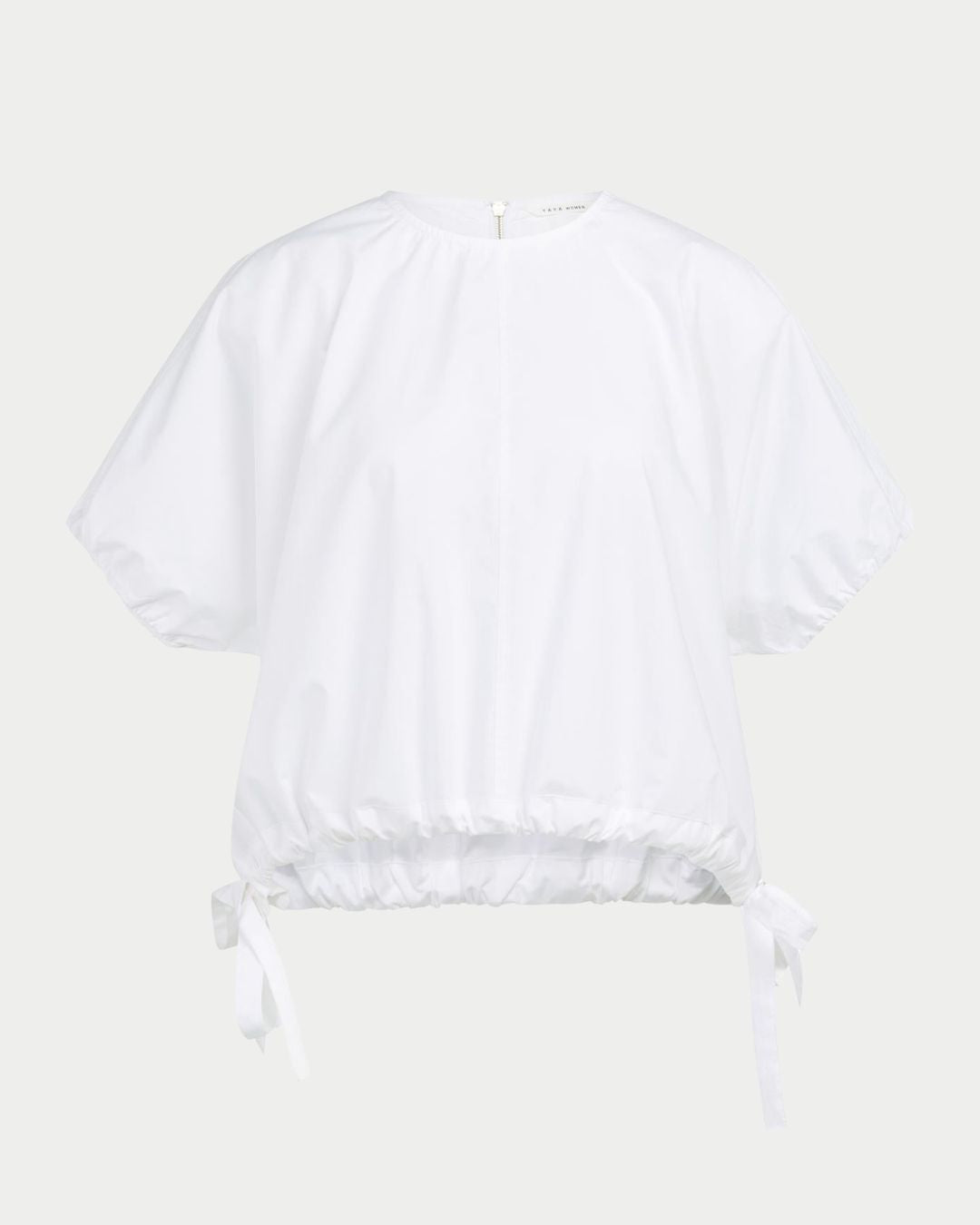 Top boxy con vita regolabile e maniche a sbuffo