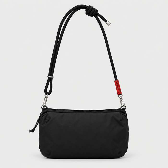 Borsa Bottle Sacoche L Black Ripstop Dry con tracolla 8 mm Rope Flash Black
