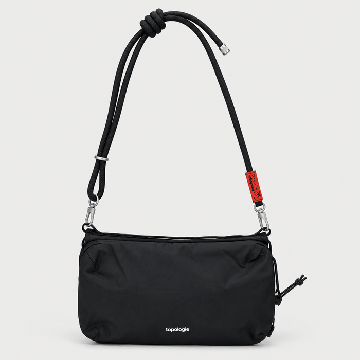 Borsa Bottle Sacoche L Black Ripstop Dry con tracolla 8 mm Rope Flash Black