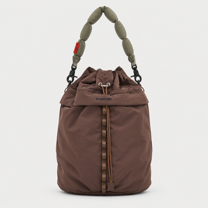 Borsa Cargo Rucksack Small Cocoa con Puffer Wrist Strap Moss